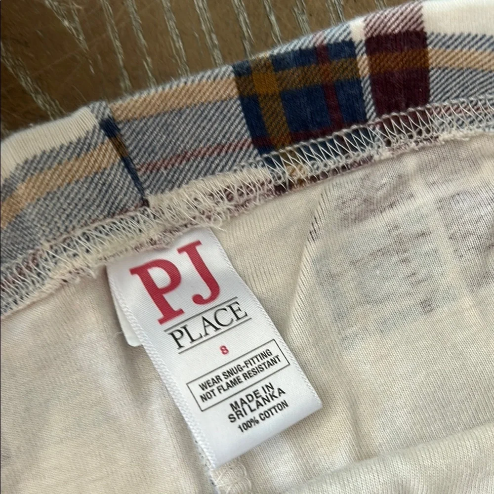 Boys Fall Football Season Plaid Pajama Set Size 8